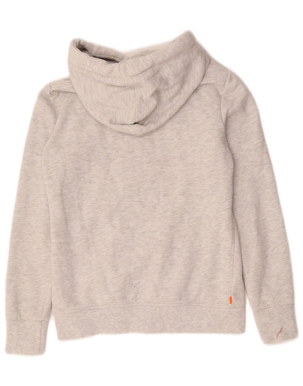 Felpa con cappuccio grafica da donna Superdry UK 10 Small Cotone chiazzato grigio