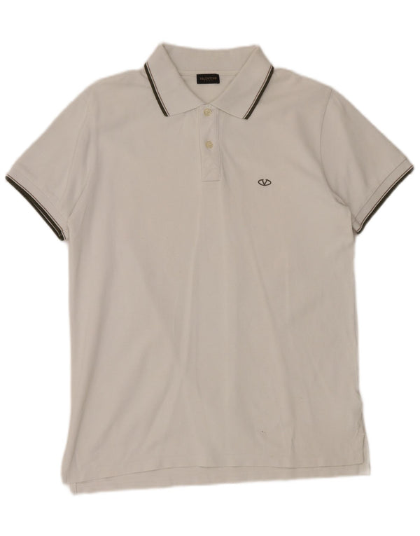 VALENTINO Polo Uomo Large Cotone Bianco