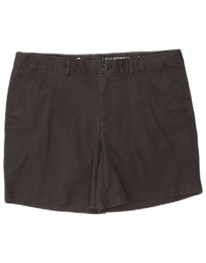 Pantaloncini chino da donna EDDIE BAUER US 12 Large W36 cotone nero