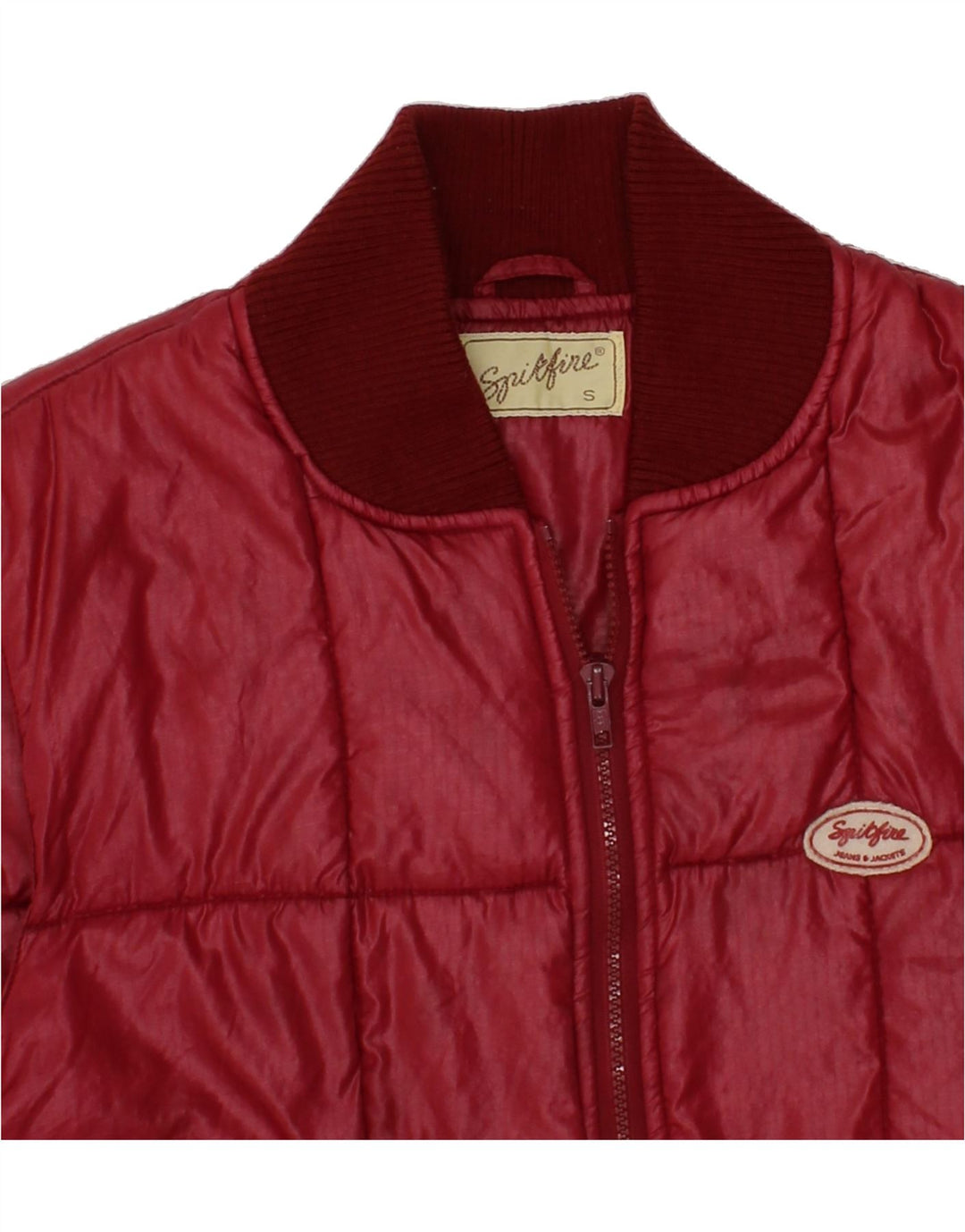 SPITFIRE Mens Padded Gilet UK 36 Small Burgundy Polyester Vintage Spitfire and Second-Hand Spitfire from Messina Hembry 