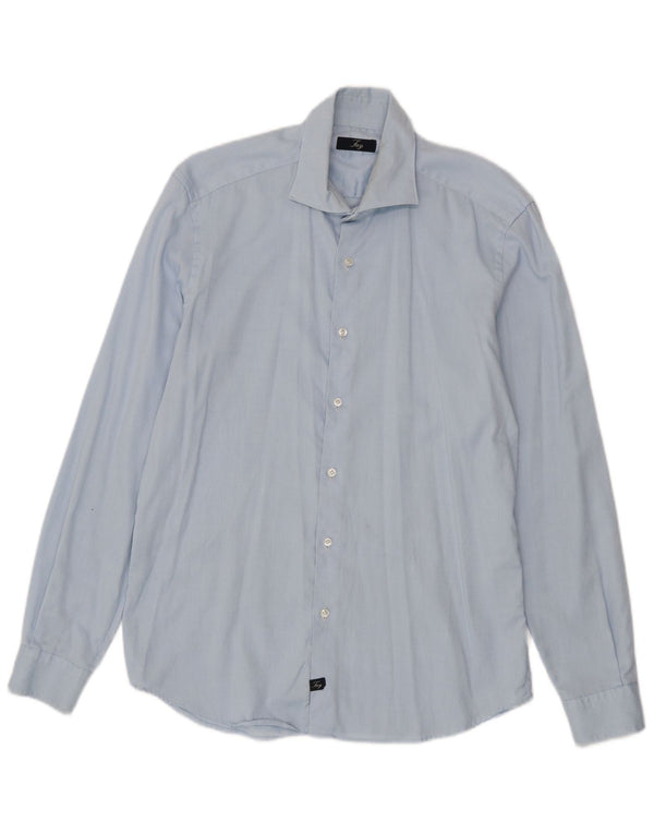 Camicia da uomo Fay taglia 41 16 grande cotone blu
