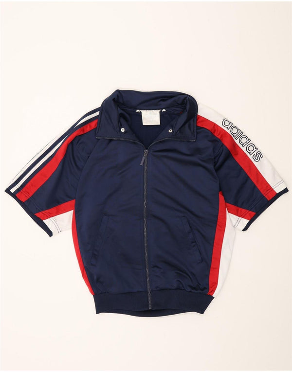 Giacca da ginnastica grafica da uomo Adidas UK 36/38 piccola blu navy