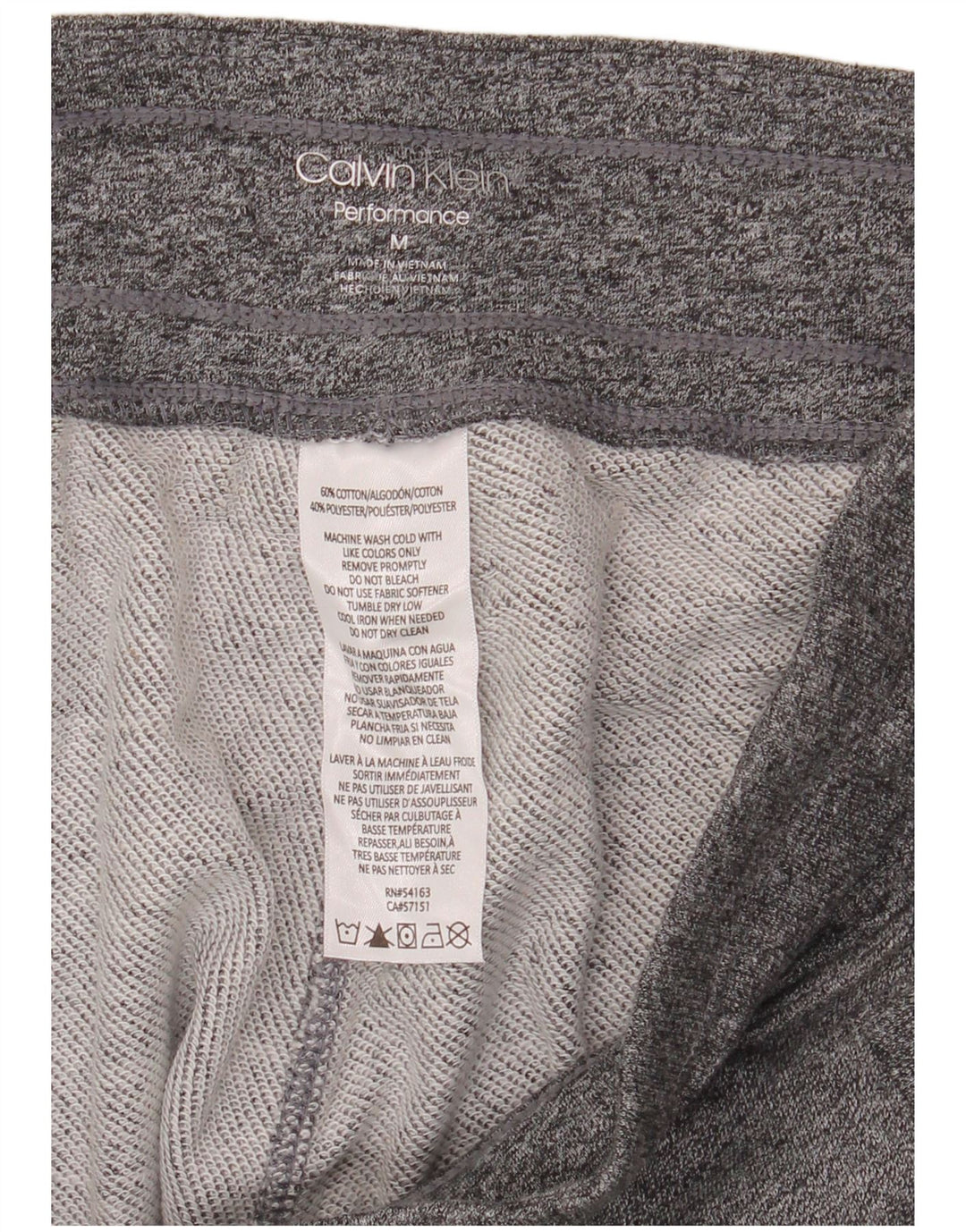 CALVIN KLEIN Pantaloni da tuta da donna Joggers UK 14 Cotone grigio medio