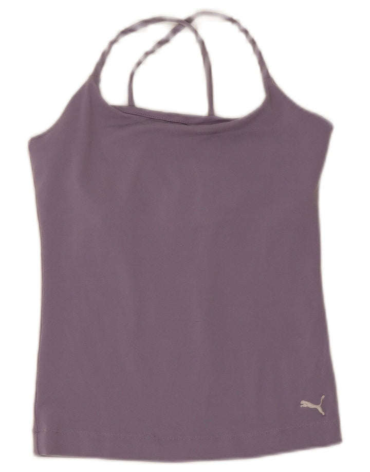 Puma Canottiera allacciata da donna UK 12 Medio Viola Poliammide