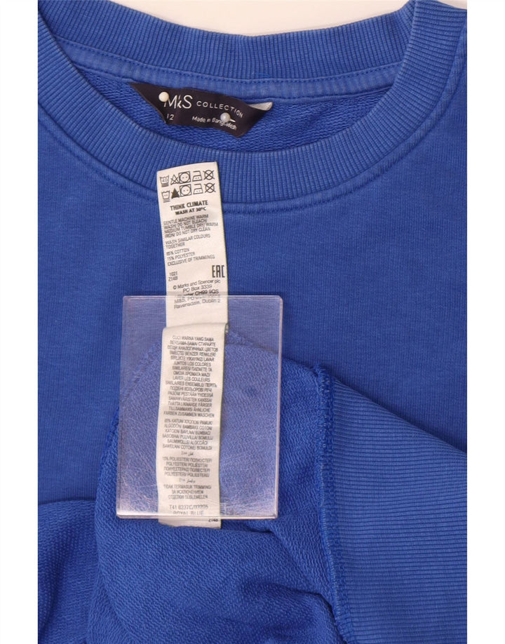 Felpa da donna Marks & Spencer UK 12 Cotone blu medio
