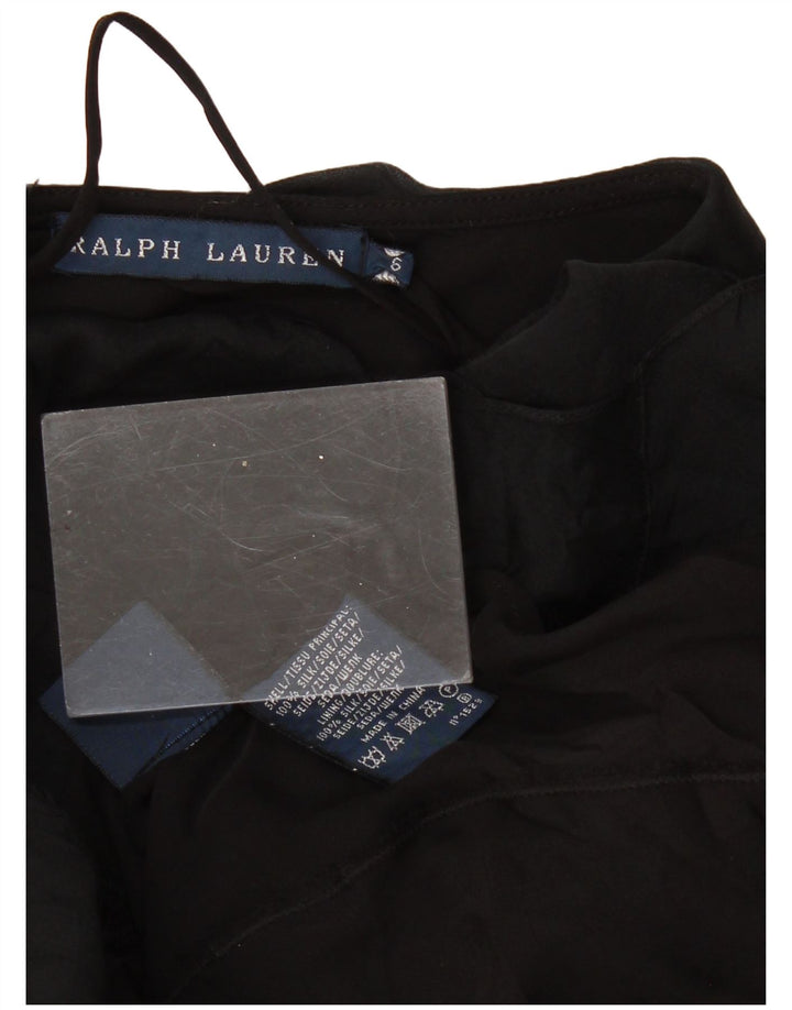 Gonna asimmetrica da donna RALPH LAUREN US 6 media W28 seta nera