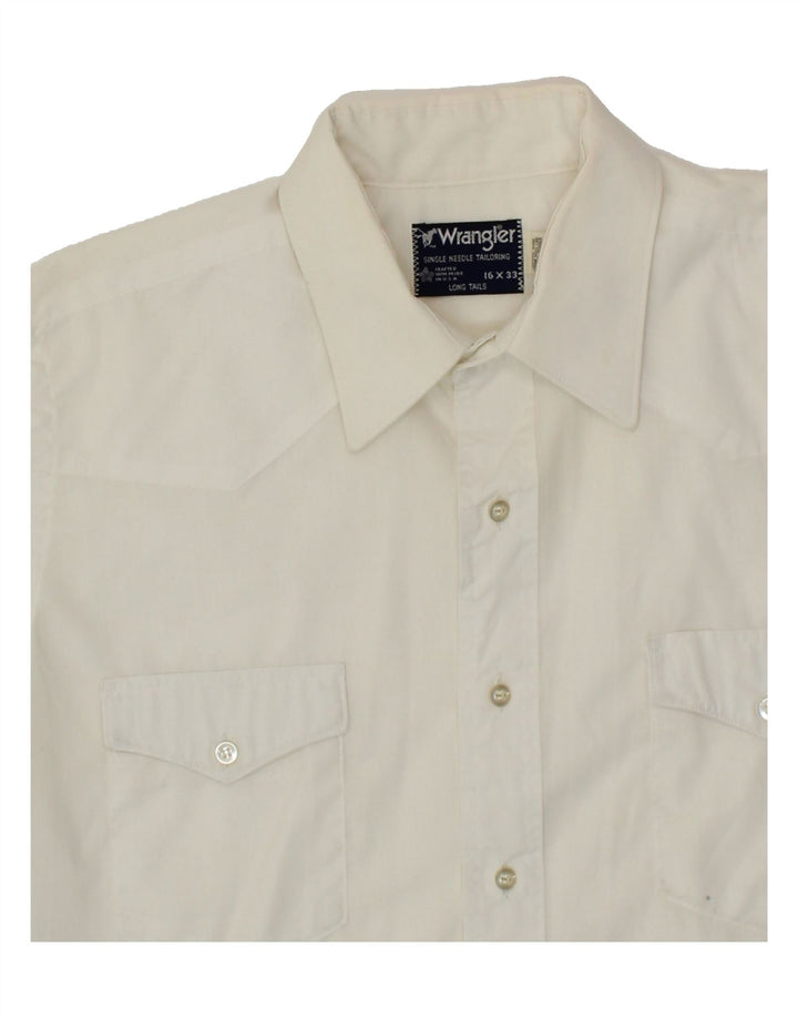 Camicia a maniche corte da uomo WRANGLER taglia 16 grande cotone bianco