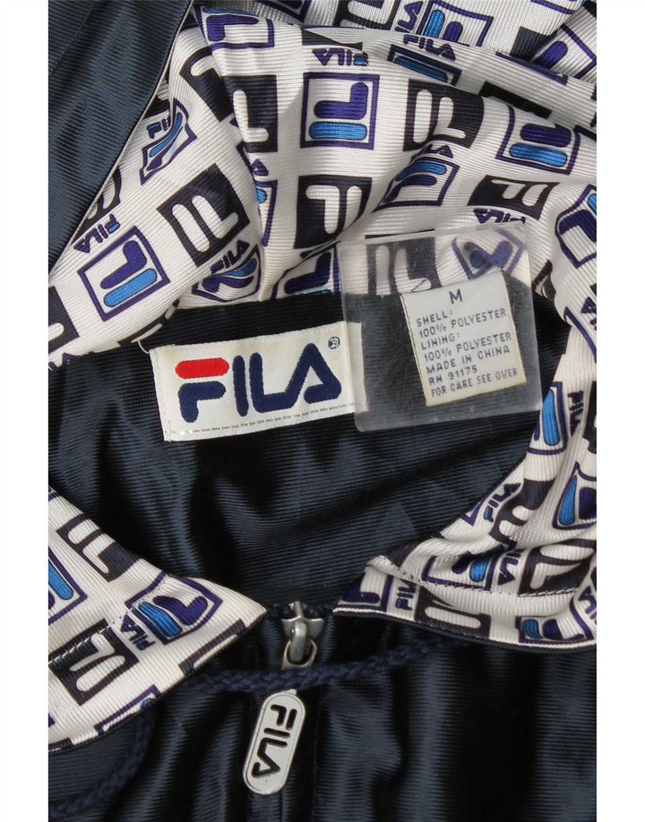 Giacca sportiva da donna con cappuccio corto Fila UK 14 medio blu navy