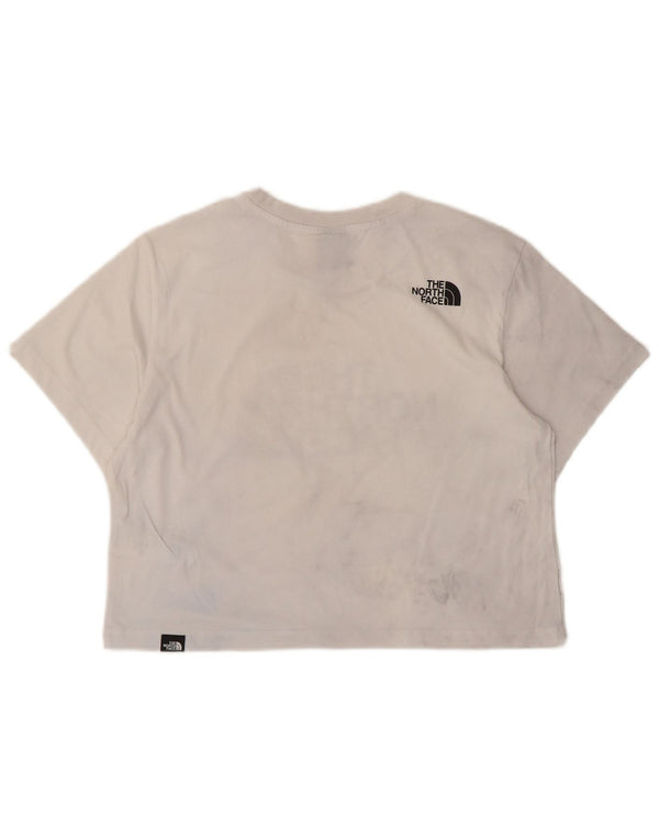 T-shirt grafica corta da donna The North Face Top UK 10 Small Cotone bianco
