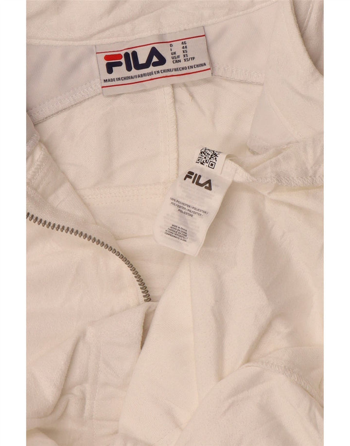 Giacca da ginnastica da uomo Fila XS in poliestere bianco