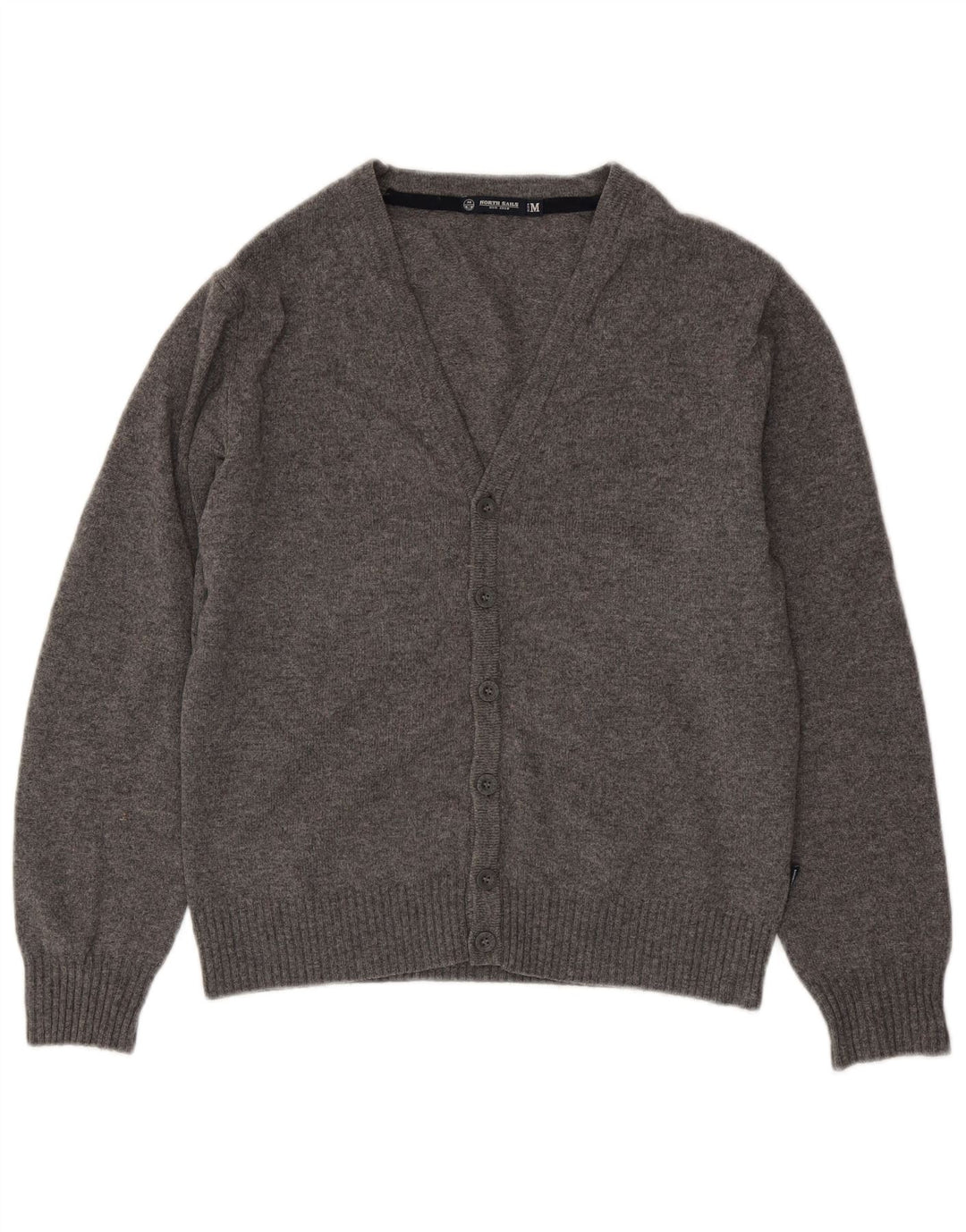Maglione cardigan da uomo North Sails in lana grigio medio