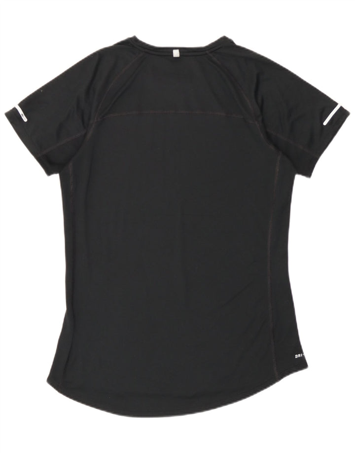T-shirt Nike Dri Fit da donna Top UK 12 Medium Nero Poliestere