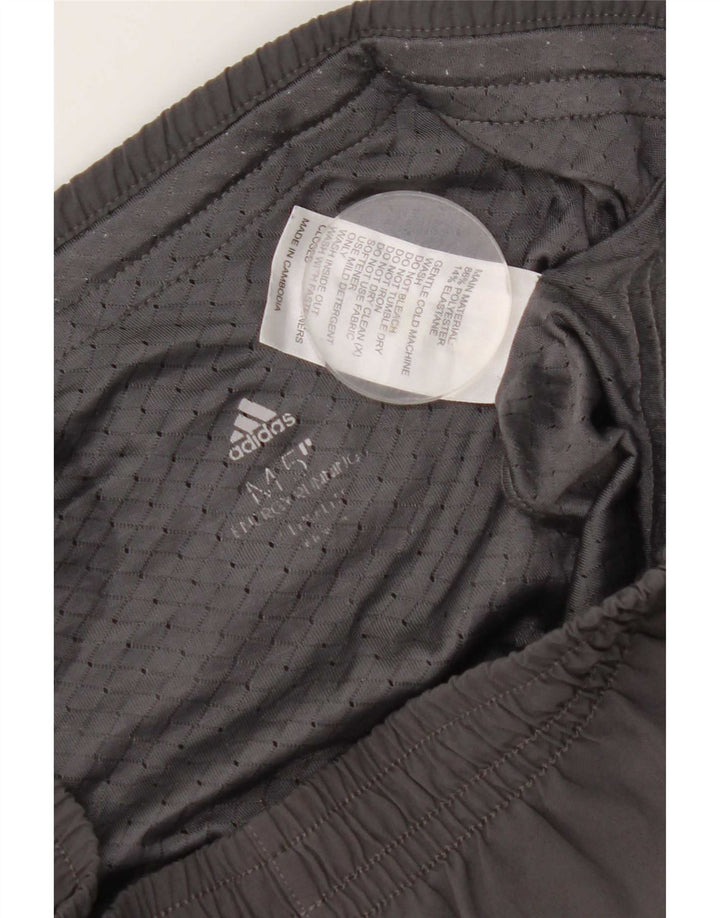 Pantaloncini sportivi da uomo Adidas in poliestere maculato grigio medio