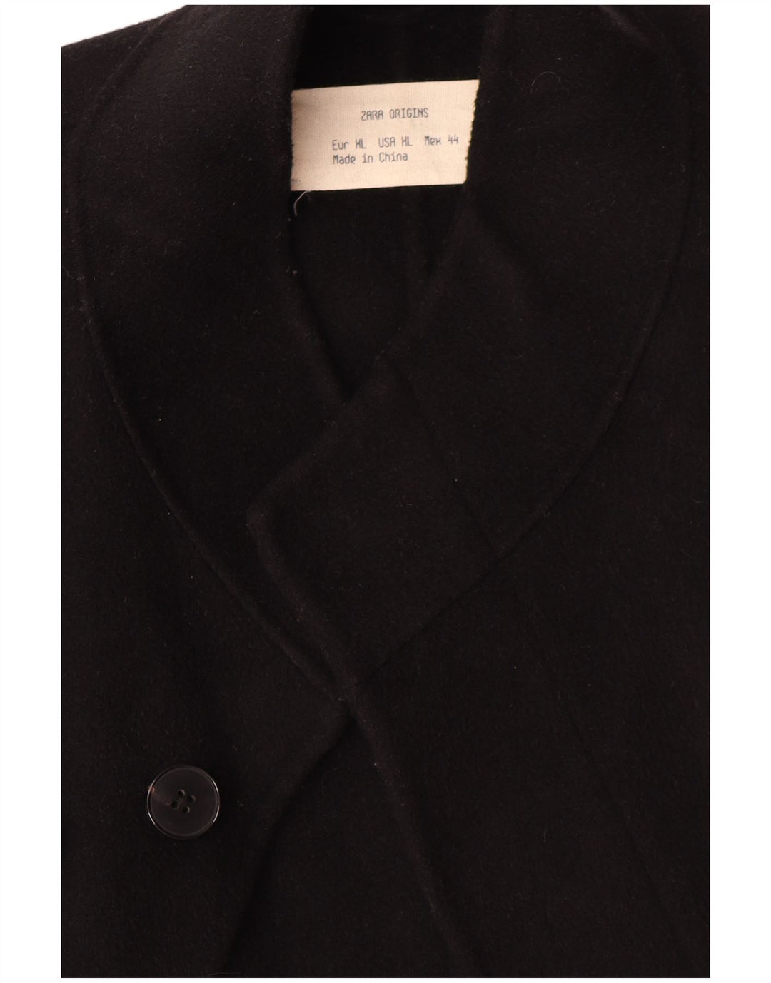 Cappotto Zara da uomo UK 44 XL lana nera