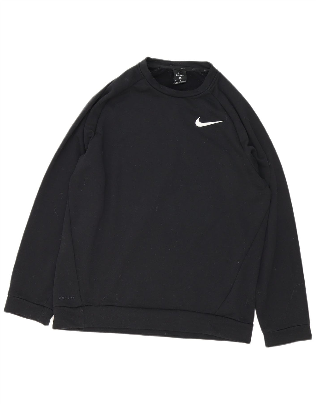 Felpa Nike Dri Fit da uomo, media, in poliestere nero