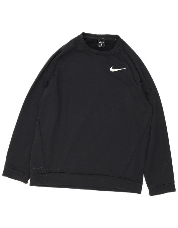 Felpa Nike Dri Fit da uomo, media, in poliestere nero