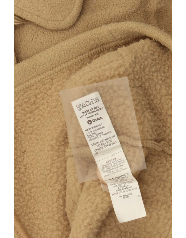 Giacca in pile da donna Marks & Spencer UK 20 2XL Poliestere beige