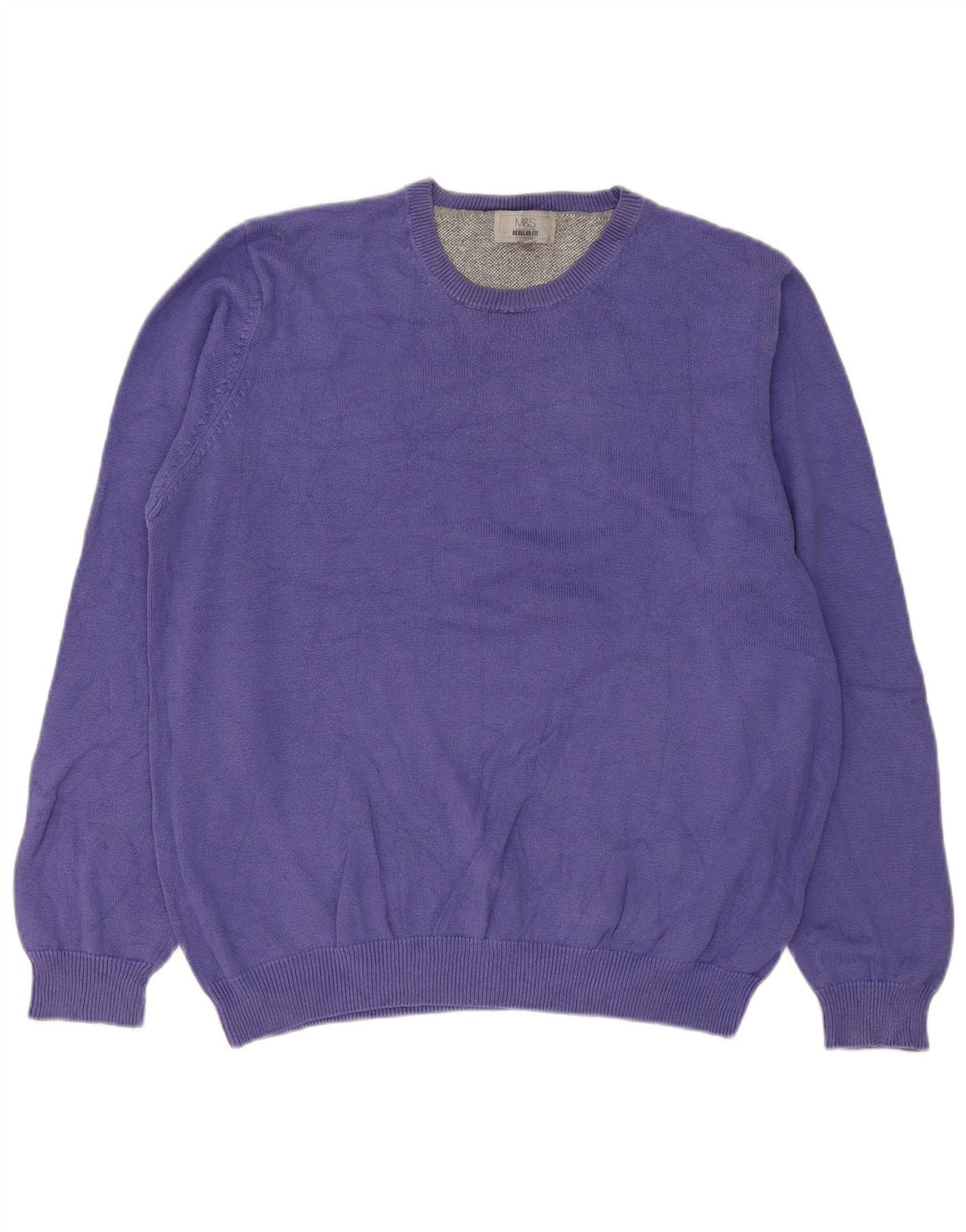 Maglione maglione girocollo vestibilità regolare da uomo Marks & Spencer grande viola
