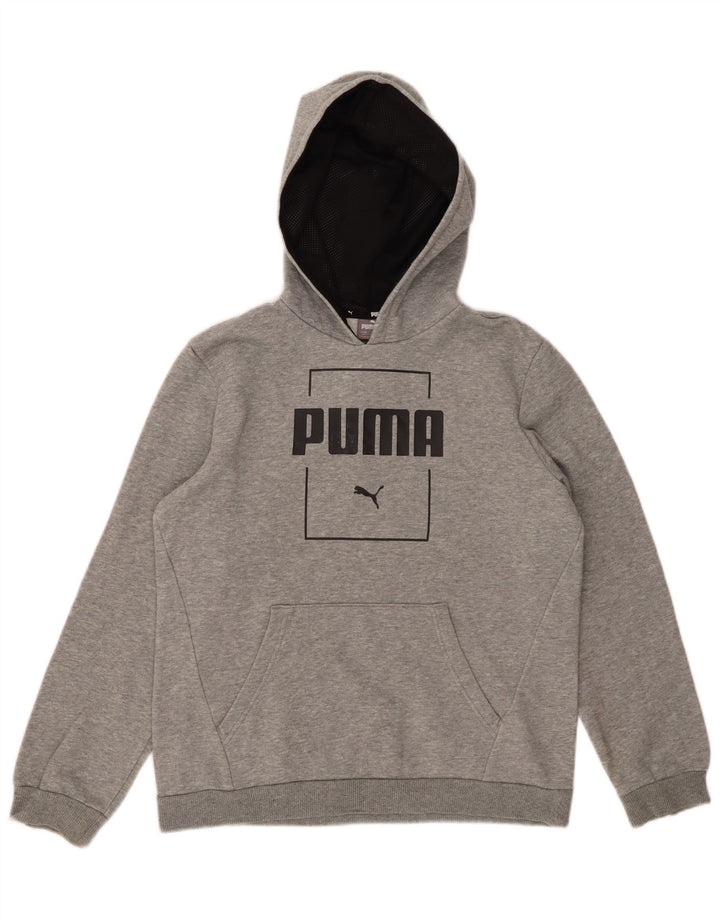 Felpa con cappuccio grafica PUMA da ragazzo 13-14 anni Grigia