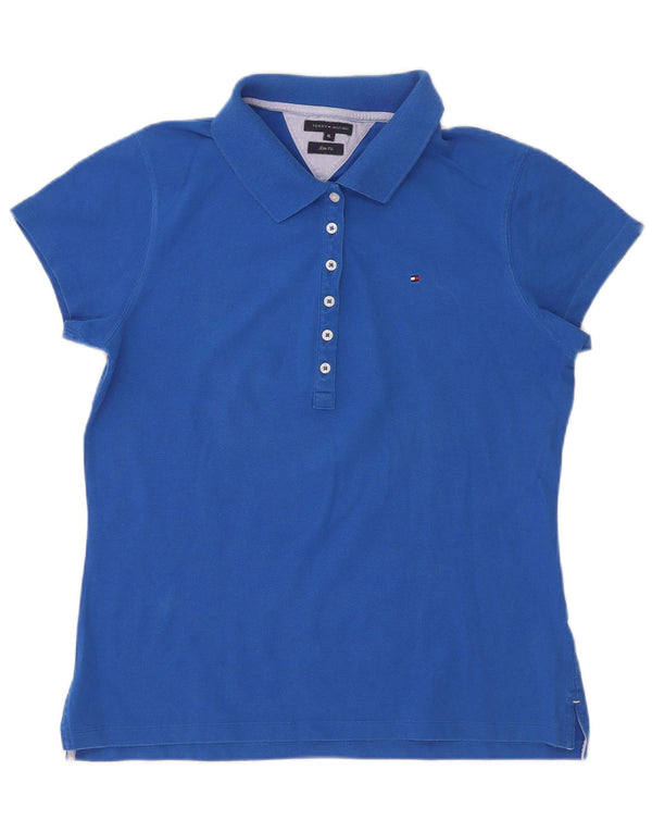 Polo da donna slim fit Tommy Hilfiger UK 18 XL cotone blu