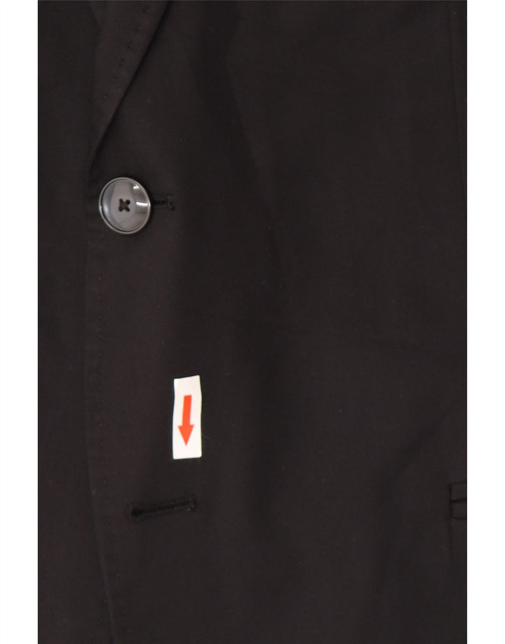 Zara Giacca blazer a 2 bottoni da uomo EU 56 XL Nera in viscosa