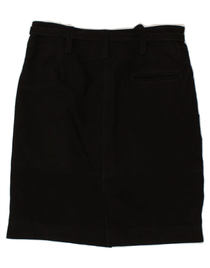 VINTAGE Womens Straight Skirt UK 12 Medium W30 Black Polyester Vintage Vintage and Second-Hand Vintage from Messina Hembry 