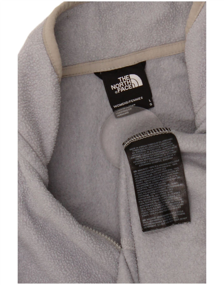 Maglione in pile da donna con collo e zip The North Face UK 14 Large Grigio Poliestere