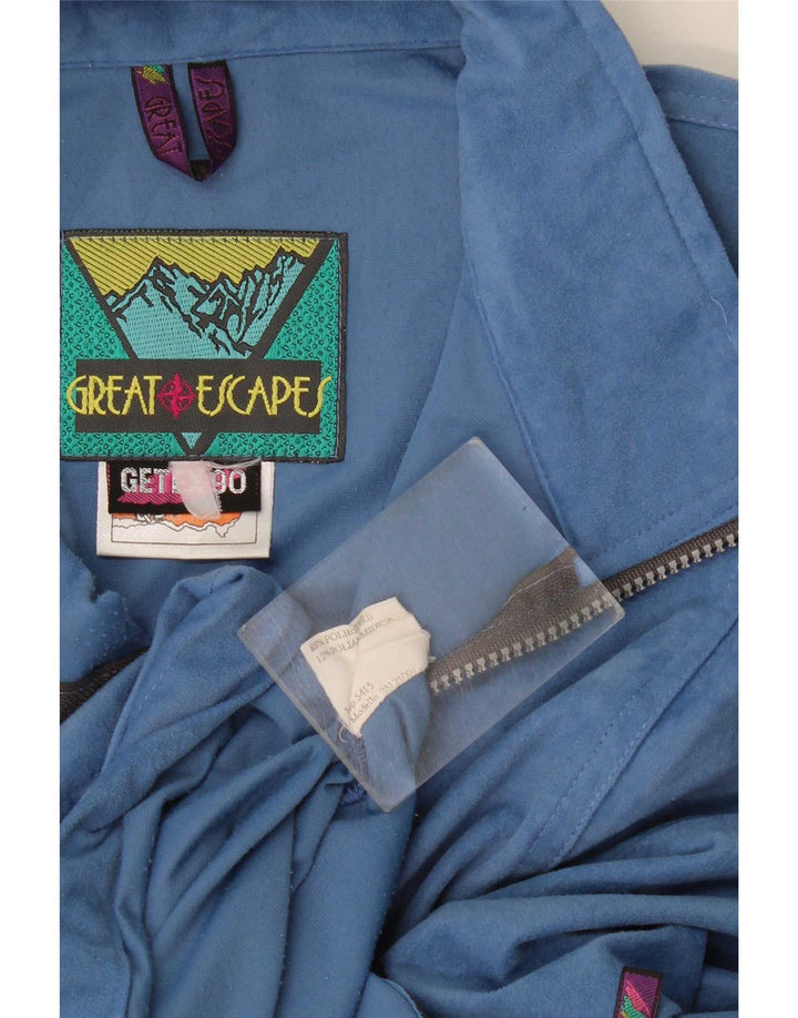 Giacca da uomo in velluto grafico da uomo Great Escapes XL blu poliestere