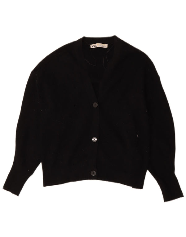 Maglione cardigan da donna Zara UK 14 viscosa nera media