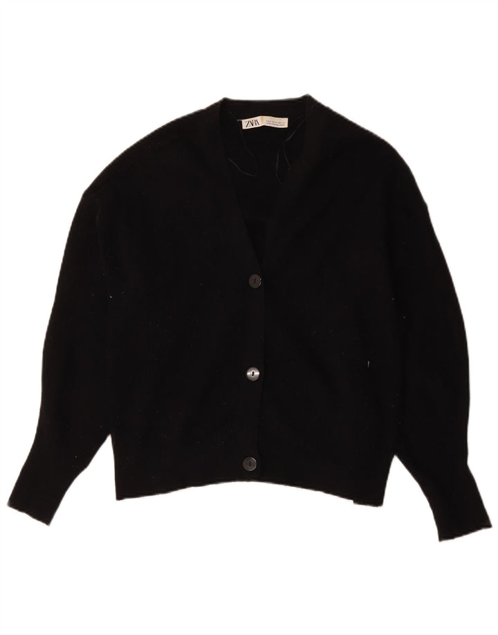 Maglione cardigan da donna Zara UK 14 viscosa nera media