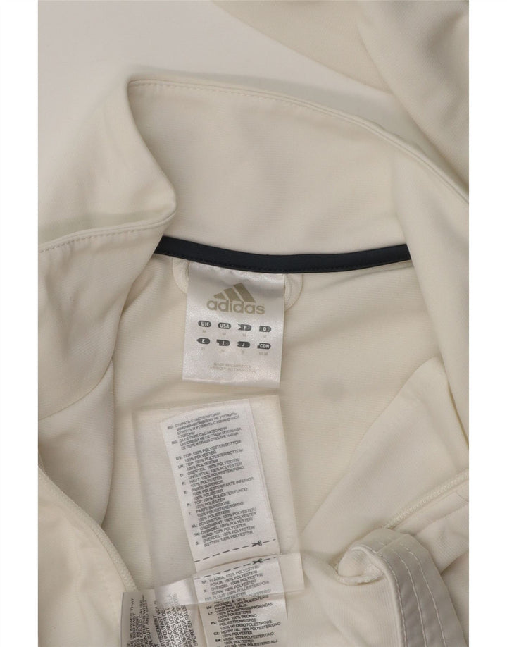 Giacca da tuta da uomo ADIDAS, giacca in poliestere color block bianco medio