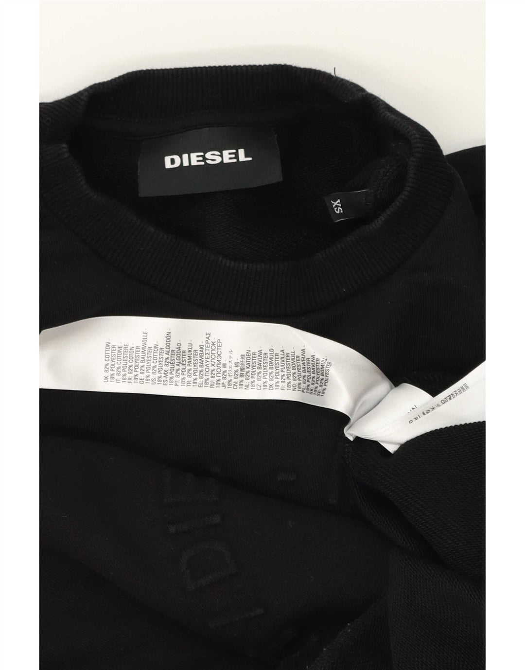Felpa da uomo Diesel Jumper XS in cotone nero