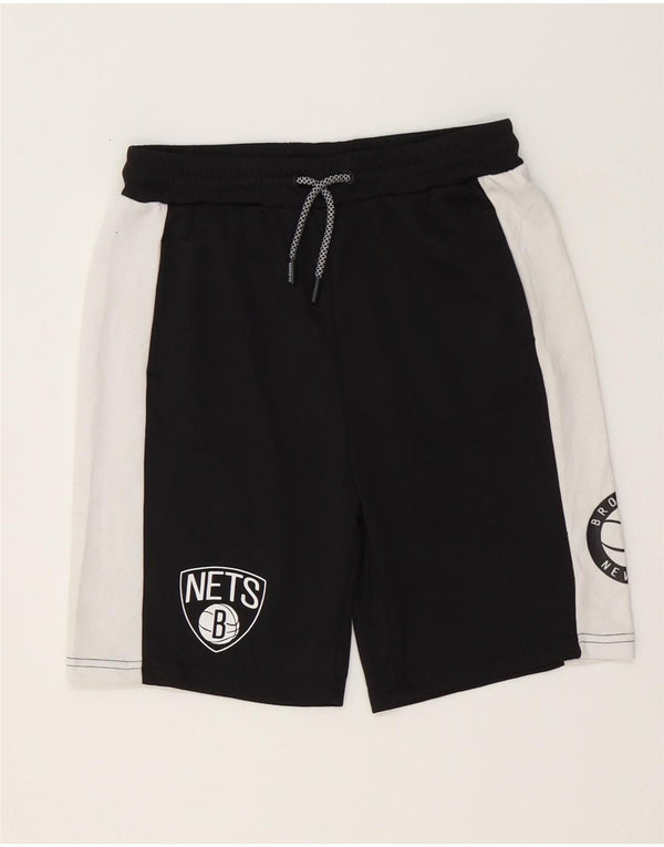 Pantaloncini sportivi grafici NBA da ragazzo Brooklyn Nets 9-10 anni Colorblock nero