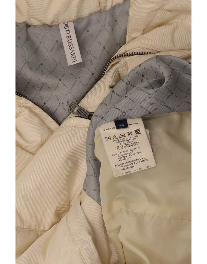 Giacca Imbottita Donna Trussardi IT 46 Large Cotone Bianco Sporco