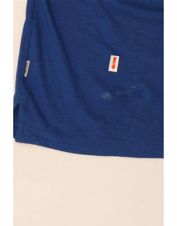 CALVIN KLEIN Polo Uomo Large Blu Cotone