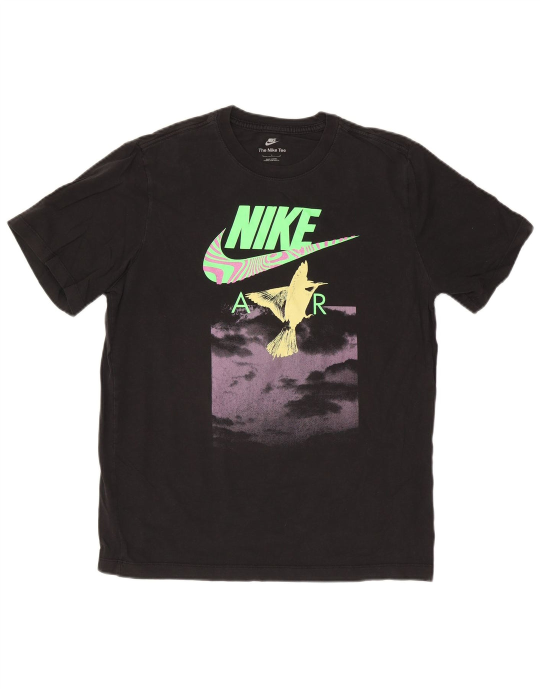 T-shirt grafica da uomo Nike Top grande in cotone nero