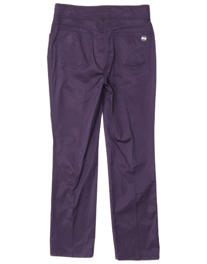 Pantaloni casual dritti da donna Krizia UK 14 Medium W30 L28 Blu Navy