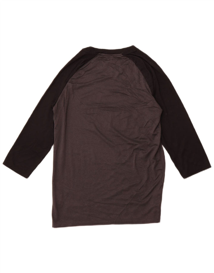 NIKE T-shirt grafica da donna con taglio atletico Top UK 8 Small Grey Sports