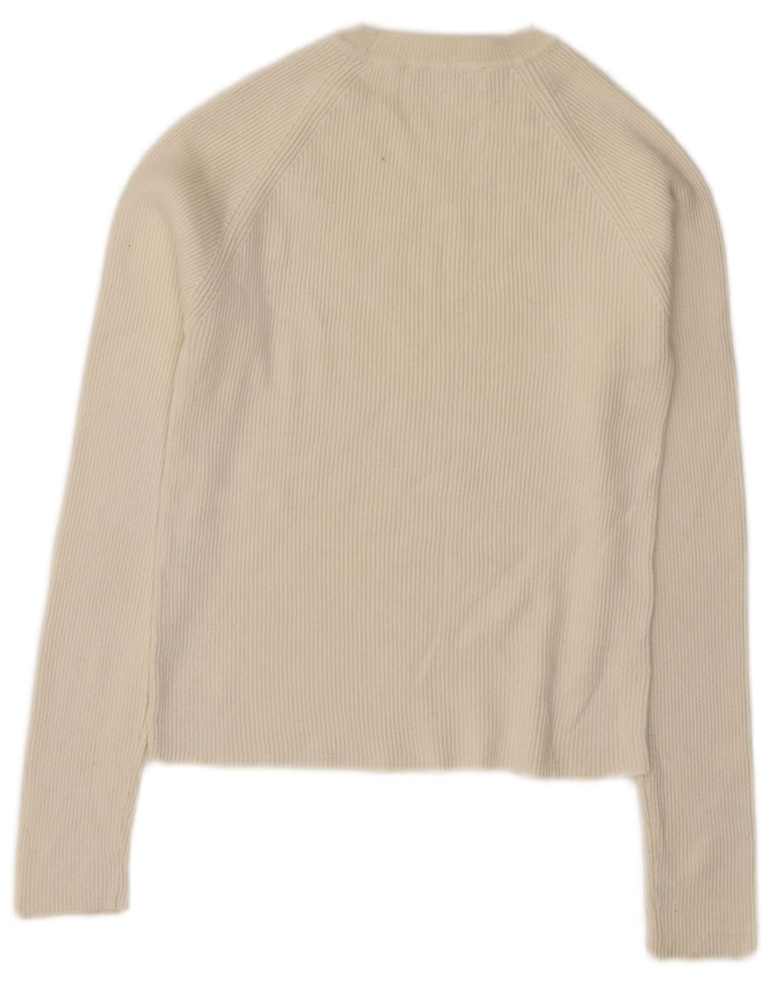 Maglione corto girocollo da donna Zara UK 12 bianco medio