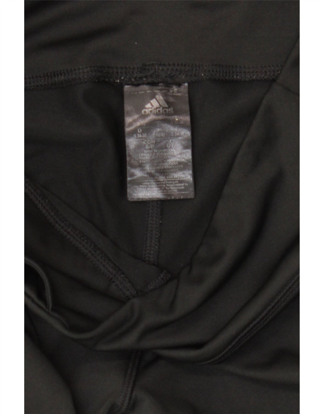 Leggings Capri da donna Adidas UK 8/10 piccolo poliestere nero