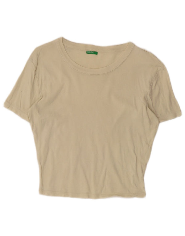T-shirt corta da donna Benetton Top UK 12 Beige medio