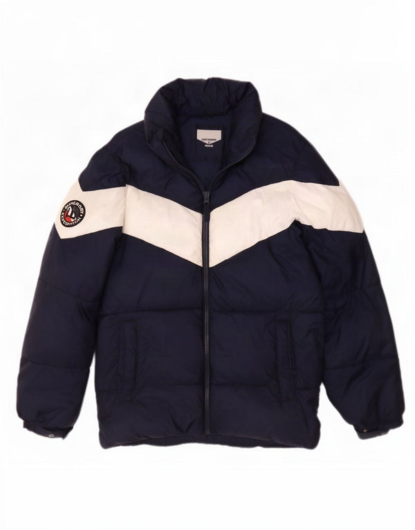 Giacca imbottita da uomo Superdry UK 36 Small Blu Navy Colourblock Poliestere