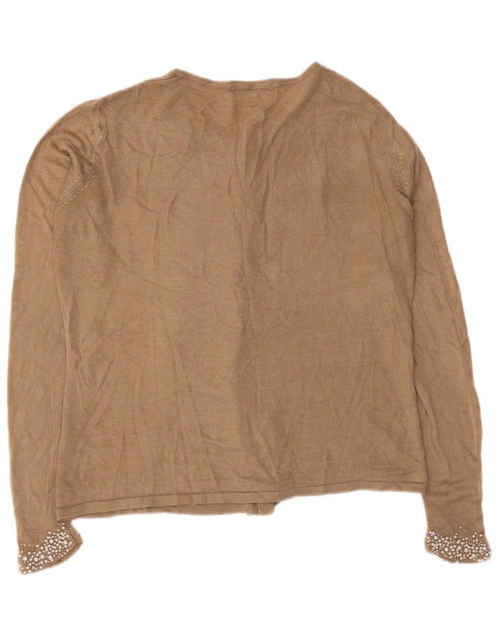 Maglione cardigan oversize da donna Marks & Spencer UK 10 piccolo marrone
