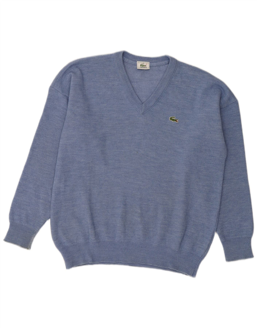 Maglione da uomo con scollo a V Lacoste taglia 5 grande in lana blu