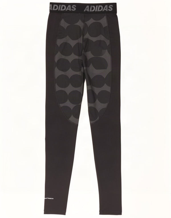 Leggings grafici Adidas Marimekko da donna UK 8/10 piccoli pois neri