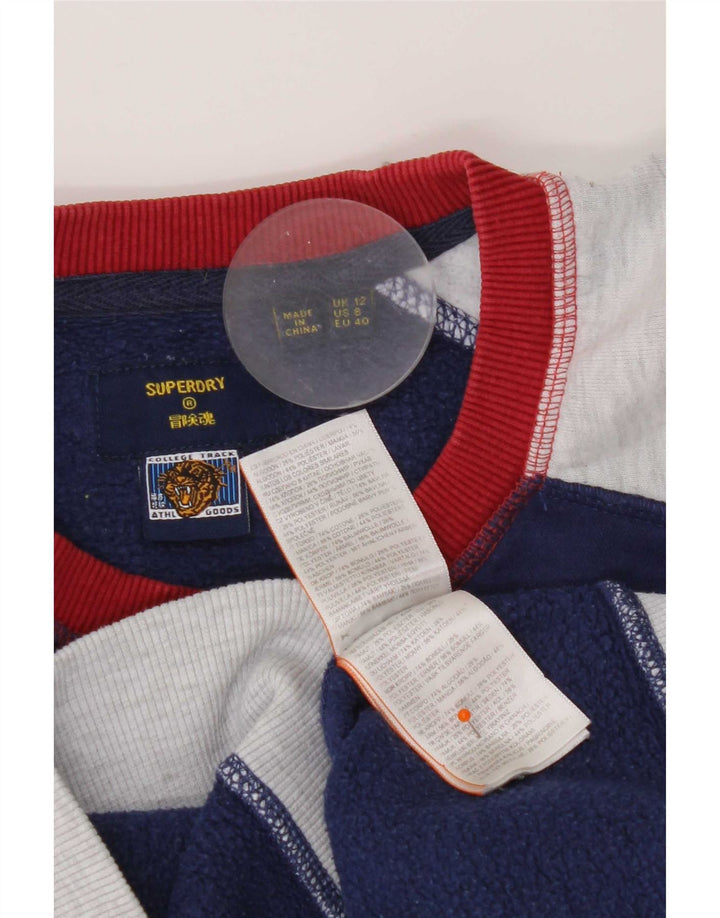 Felpa da donna Superdry Jumper UK 12 Medium Navy Blue Colourblock