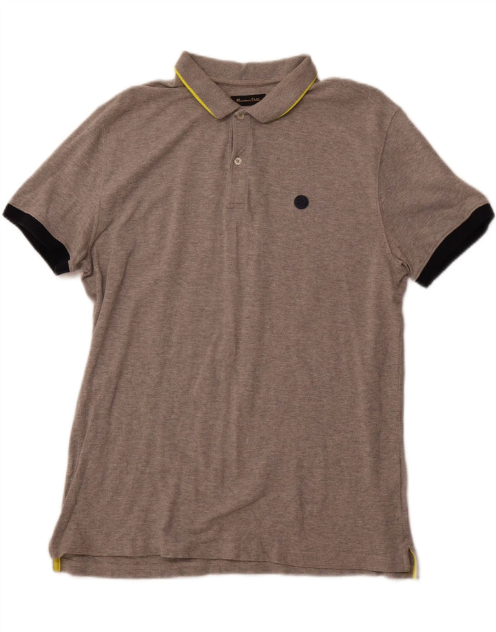 Polo MASSIMO DUTTI da uomo vestibilità casual grande grigia
