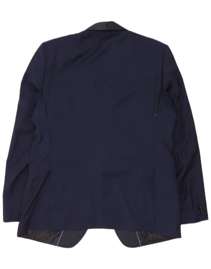Giacca blazer lunga slim fit da uomo Marks & Spencer UK 44 XL Blu navy