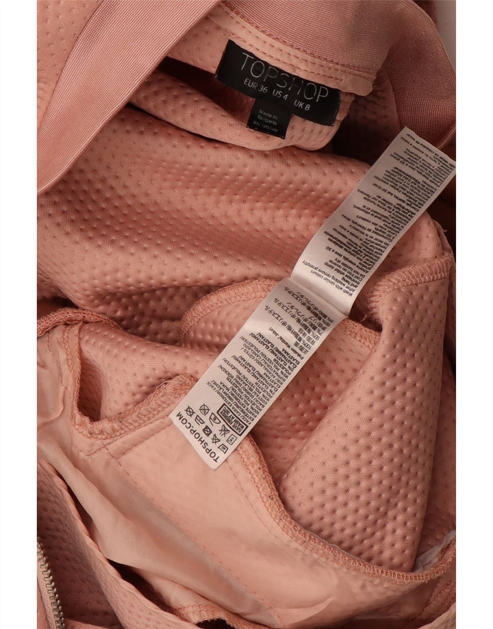 Giubbotto bomber da donna Topshop UK 8 piccolo poliestere rosa