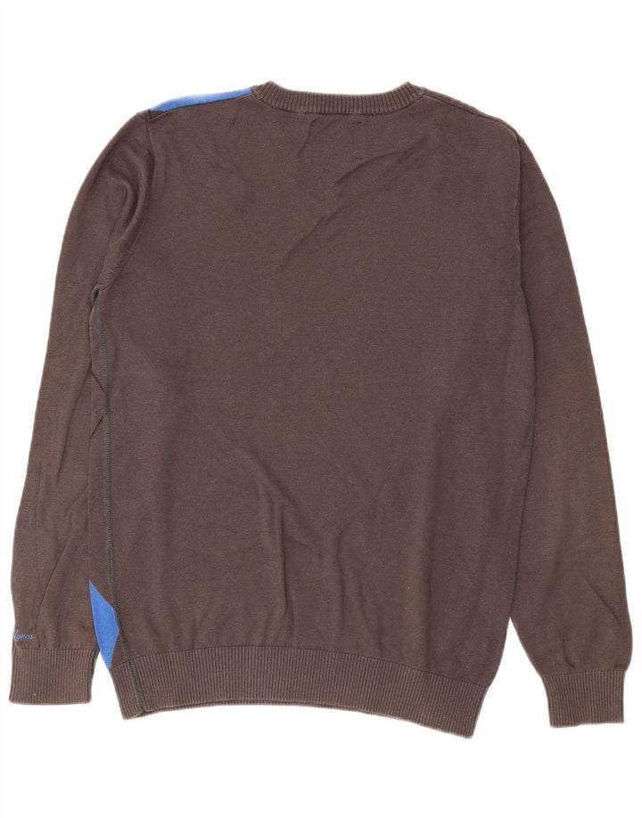 Jack & Jones Maglione da uomo con scollo a V grande cotone grigio a rombi/diamante